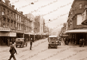Liverpool Street, Hobart, Tasmania. C1924. cars