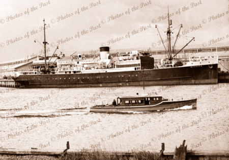 MV MINNIPA at Port Adelaide, South Australia. 1940s. Shipping