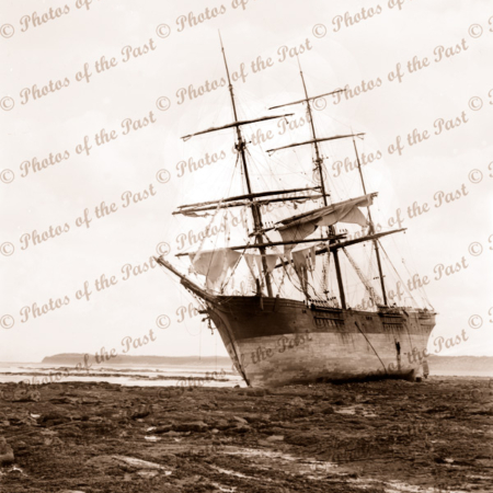 3M barque ARTISAN (Built 1881), stranded near Cape Patterson, Victoria. 1901. Shipwreck
