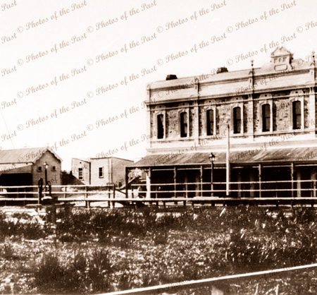Largs Bay, railway station, Jetty Rd, SA. South Australia. c1880