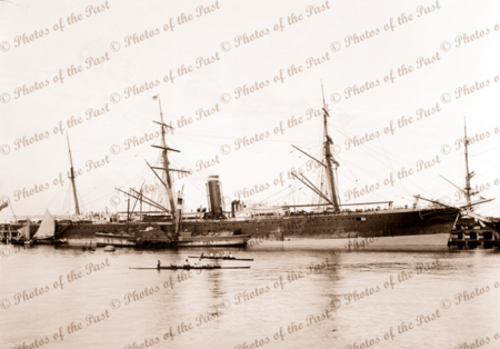 SS SORATA at Melbourne, Victoria. Steam ship. 22 March 1884