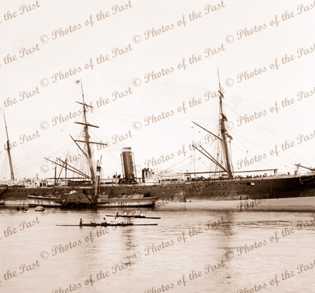 SS SORATA at Melbourne, Victoria. Steam ship. 22 March 1884
