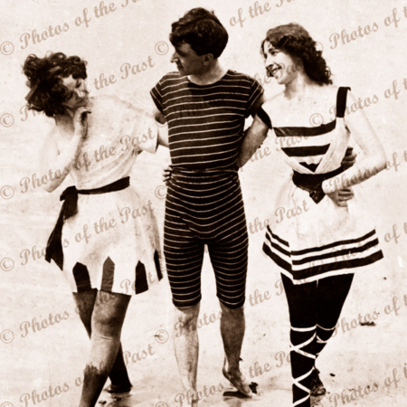 (Heart) Breakers on the seashore, c1897. women in bathers