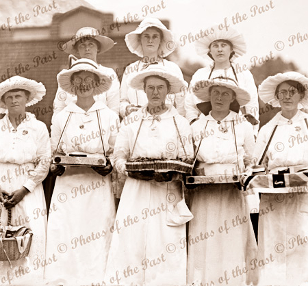 Badge Sellers, Adelaide, SA. 1918. South Australia. Ladies