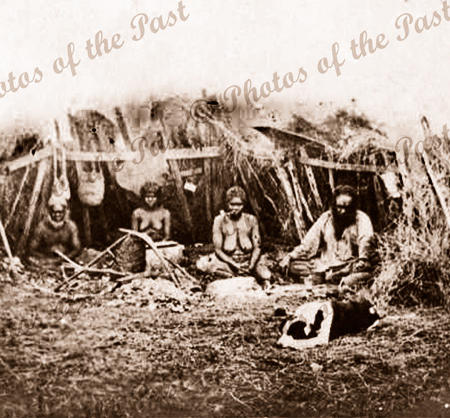 Aborigines at Wellington South Australia. 1875