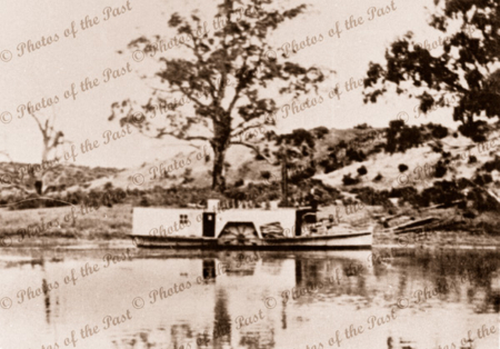 PS FOX on River Murray. Built by Samuel Carver. Paddle steamer