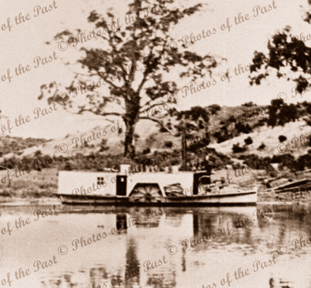 PS FOX on River Murray. Built by Samuel Carver. Paddle steamer