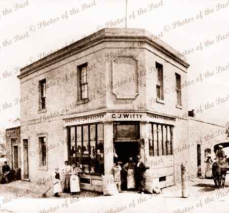 C.J. Witty, Storekeeper & Baker Cnr Magill Road & Stepney St. Stepney. SA. South Australia. c1870