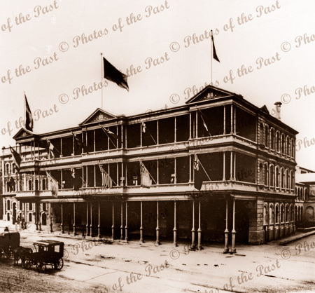The South Australian Hotel, North Terrace, Adelaide, SA. South Australia. 1880s