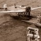 First W34 Junkers seaplane being retrieved, Point Cook Vic. c1947- 48