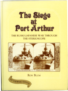 In February 1904, Port Arthur was a heavily fortified and strategically important treaty port in Manchuria under Russian occupation. War was imminent with Japan, following the breaking of diplomatic relations yet the immediacy of the threat was not recognised. On the evening of the 8th February, 1904, ten Japanese destroyers secretly silently approached the outer harbour. Under cover of darkness the ships churned in at full speed, discharged their torpedoes in quick succession at the unprepared Russian ships, and then fled out to sea. So started the Russo/Japanese war with the Russian Pacific Fleet in tatters, leaving the battle for the fortress largely to the armies. The struggle lasted nearly a year and claimed tens of thousands of lives before Port Arthur finally fell to the Japanese during the first few days of 1905. "The Siege at Port Arthur" relates the struggle for the fortress through three dimensional photographs (from the Ron Blum Collection) of the actual events as they happened- The reader can bring the action to life using the stereoscopic viewer included with the book. This profusely illustrated book printed in 1987, is a hardback of 112 pages, is considered to be rare. The book includes a three dimensional viewer located inside the back cover. NOTE. This book was thought to be sold out about 25 years ago but the author has recently discovered a box of them ‘brand new! Perfect for those interested in 3-D, military or a good read.