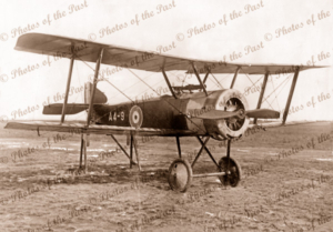 A4-9 Sopwith Pup Bi-plane at Point Cook, Vic. Chocked