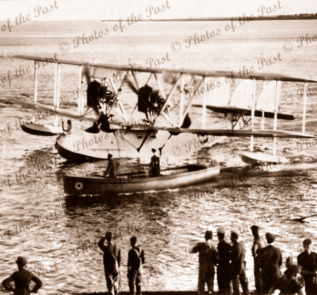 RAF Supermarine Southampton II Flying boat at Point Cook Victoria. Sea plane. 1928