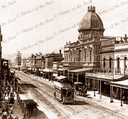 Rundle Street, Adelaide, S.A. c1886. Tram
