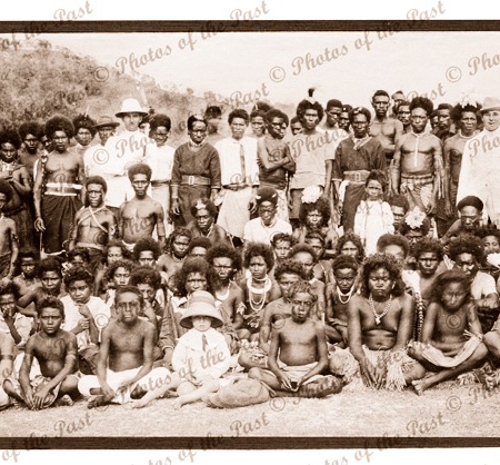 Large Papuan group with a few visitors. Papua New Guinea