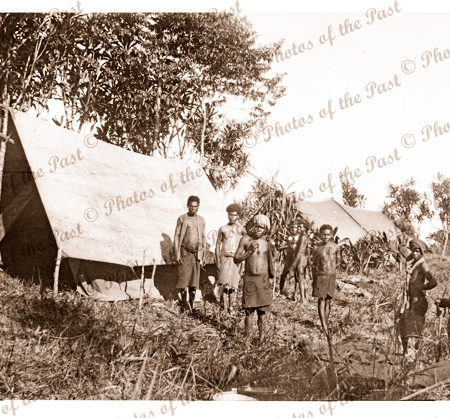 Campsite of unknown patrol Papua New Guinea. c 1940s