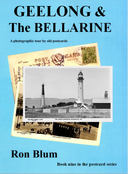 GEELONG & The BELLARINE, A photographic tour by old postcards. Book nine in the series Our photo tour starts at the City of Geelong where we see the magnificent old post office building with its beautiful clock tower and streetscapes the way they were many years ago. Old cars going down Moorabool and Malop Streets and others parked along the foreshore that will bring a smile to the readers. Scenes from long ago that remind us the way we once were. Next we journey along the coastal towns on the Bellarine Peninsula with Corio bay bordering one side, Bass Strait on the other. You will enjoy visits to Portarlington, Indented Head, St. Leonards, Queenscliff, Ocean Grove, Barwon Heads and Torquay. In these places you will see holiday makers enjoying themselves on the beaches and fishers on the small jetties and the camping grounds where the tourists stayed. We are confident you will love this book.