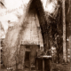 Haus Tambaran. A native meeting house for rituals & initiations. Papua New Guniea. 1916.