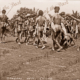 Men of Mambare (near Popondetta) dancing. Papua New Guinea. c1916