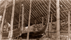 War canoes at Vella Lavella, Solomon Islands. c1916
