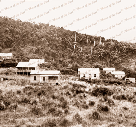 Houses on hill, near Wye River, Victoria. Great Ocean Road. c 1920s