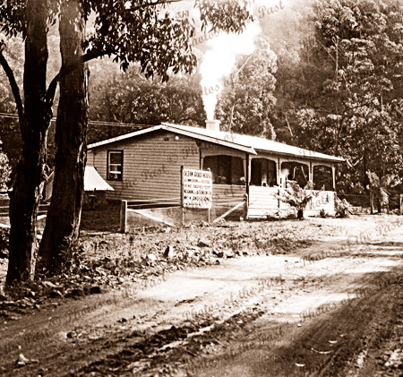 Mrs Anderson's "Ocean Road House" at Grassy Creek, Vic. Providing accommodation, tea refreshments & picnic catering. c1920s.