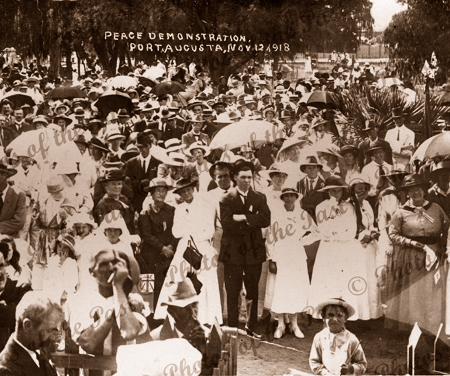 Peace demonstration (celebration?) Port Augusta South Australia. c1910s