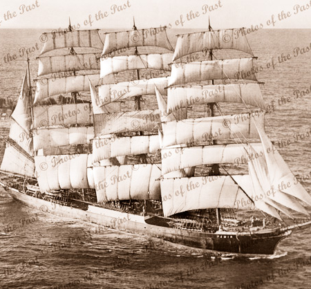 Barque PAMIR. Tall ship. Sails c1930s