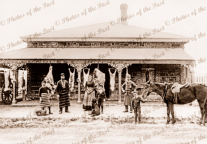 Conquest family & their butcher shop. Princess Rd, Mitcham. SA 1893