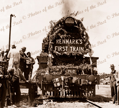 Renmark's first train. South Australia. Jan 31, 1927