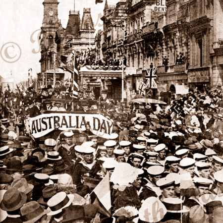Australia Day Parade King William St. December, 1915