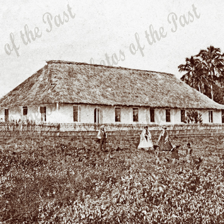 Reverend J. Geddie's Church, Aneityum, New Hebrides. (Vanuatu). 1864. Thatched roof.