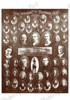Port Adelaide Football Club Premiers of SA Montage of players, 1921. Magpies