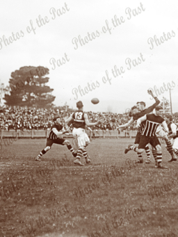 Football match. Port Adelaide & North Adelaide 16 July Glyn Trescowthick #13 NA, Percy Frost #7 NA, Jack Ford #6 PA, 1921